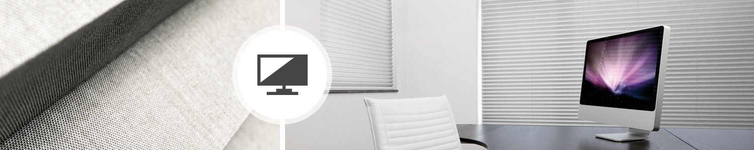 Blendschutz für Büro-Fenster bildschirmarbeitsplatzgeeignete Plissees